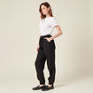 Pantalon cargo noir femme