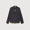 Blouse manches longues noir femme