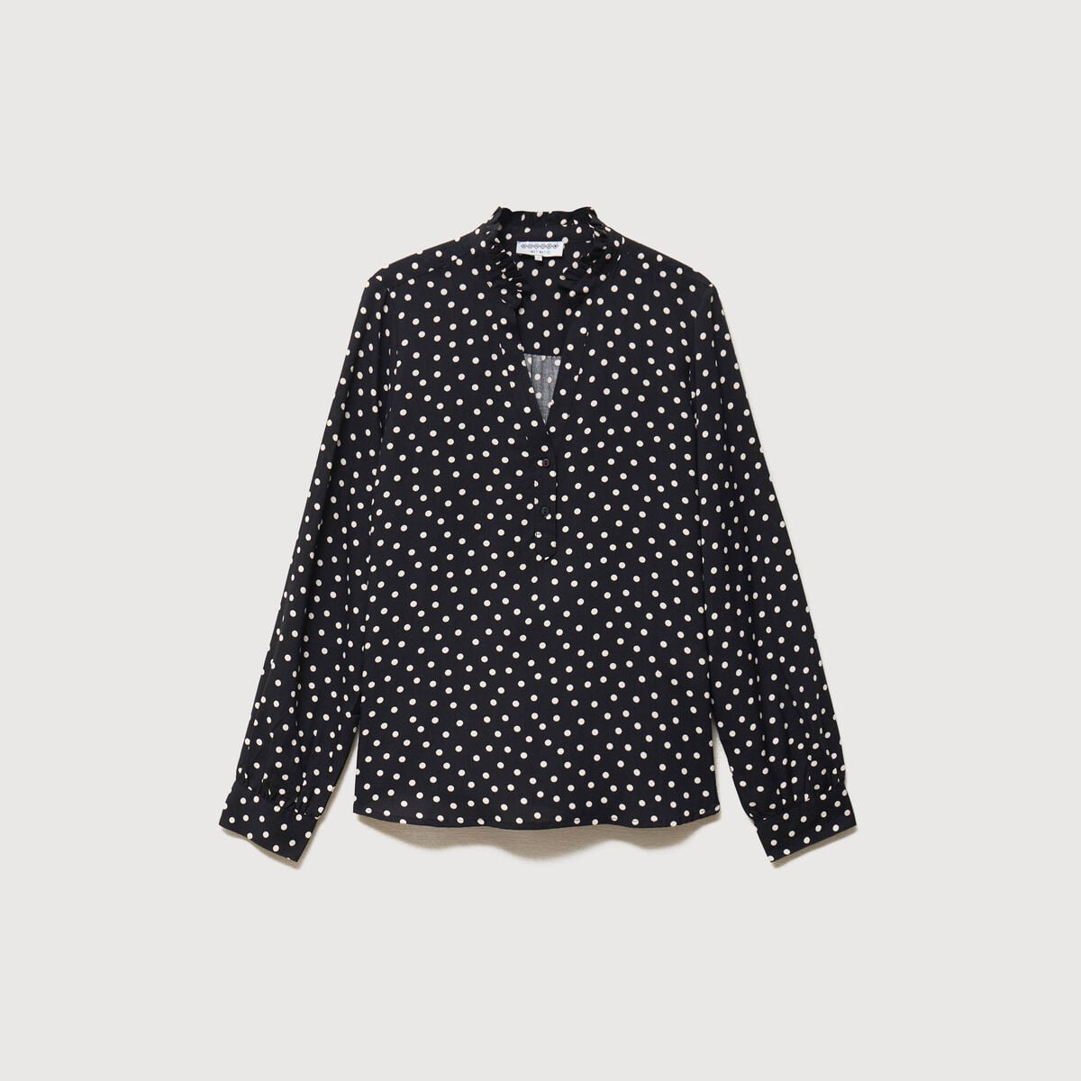 Blouse manches longues noir femme