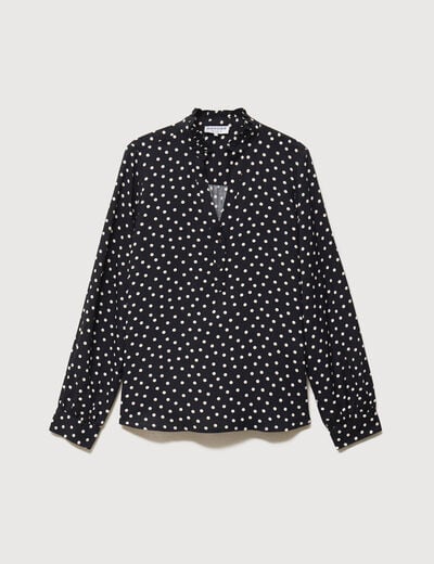 Blouse manches longues noir femme