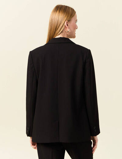 Veste blazer droite noir femme