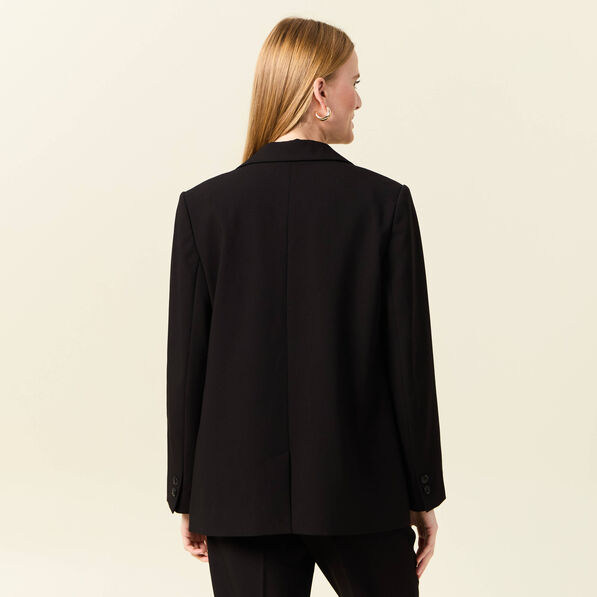 Veste blazer droite noir femme
