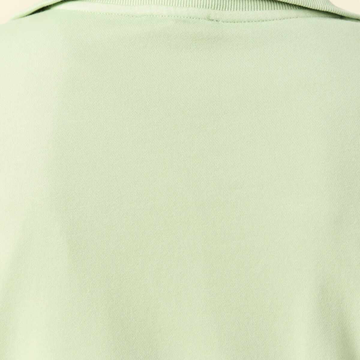 Sweat manches longues col camionneur vert clair femme