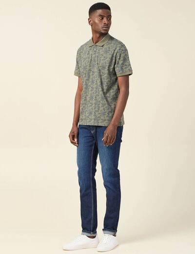 Polo éco-responsable vert kaki homme