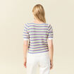 Pull manches courtes vert clair femme