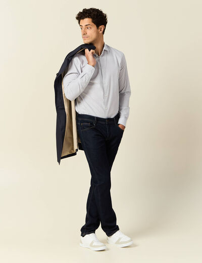 Chemise manches longues gris homme