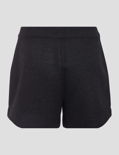 Short droit noir femme