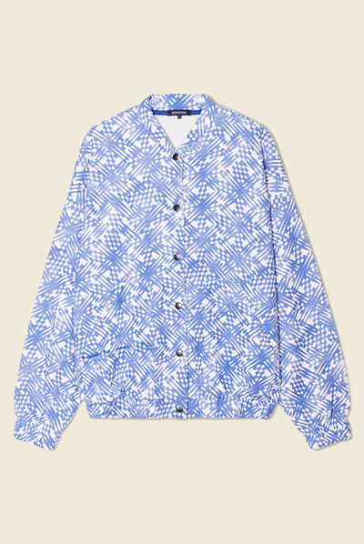 Veste teddy oversize blanc femme