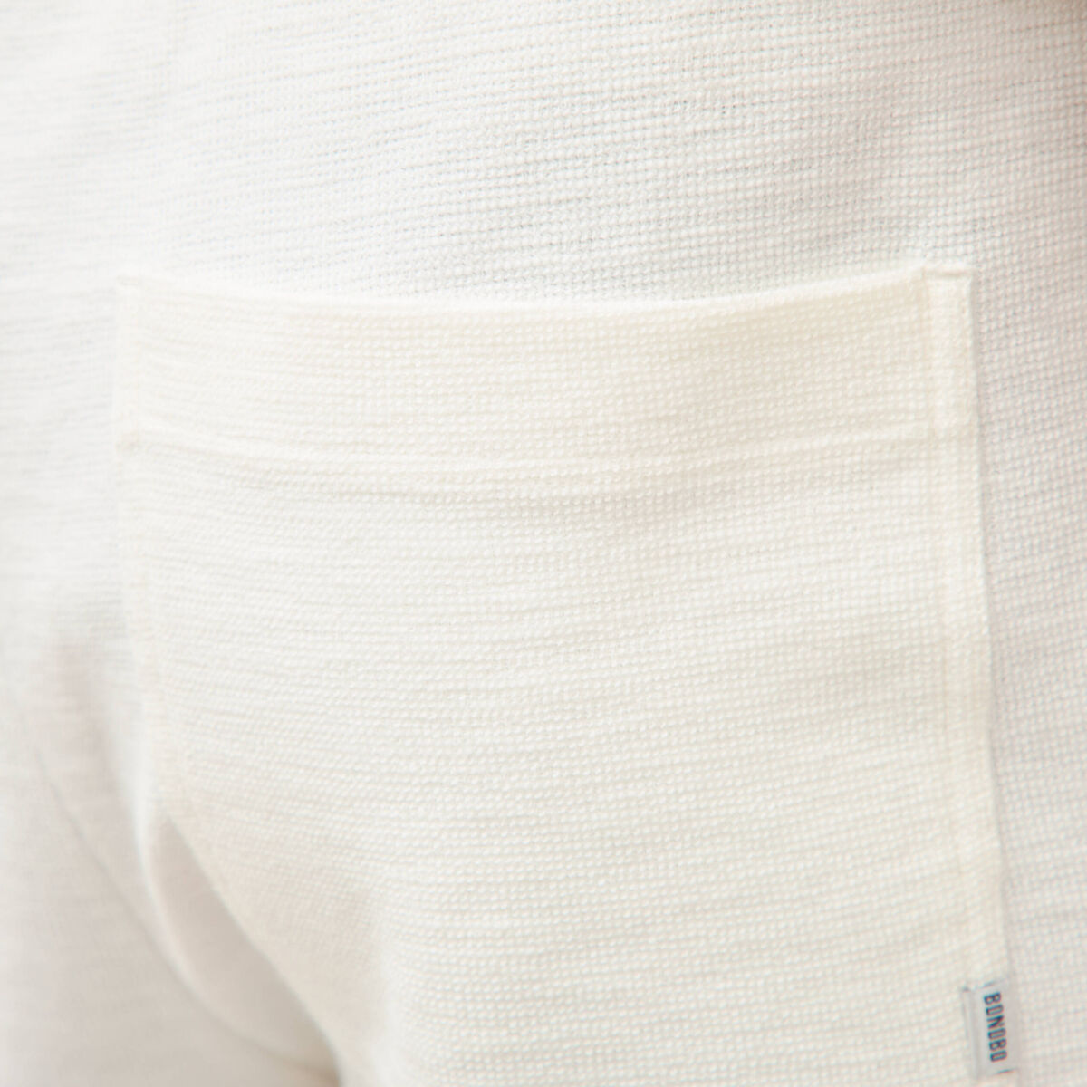 Short droit avec cordon ecru homme