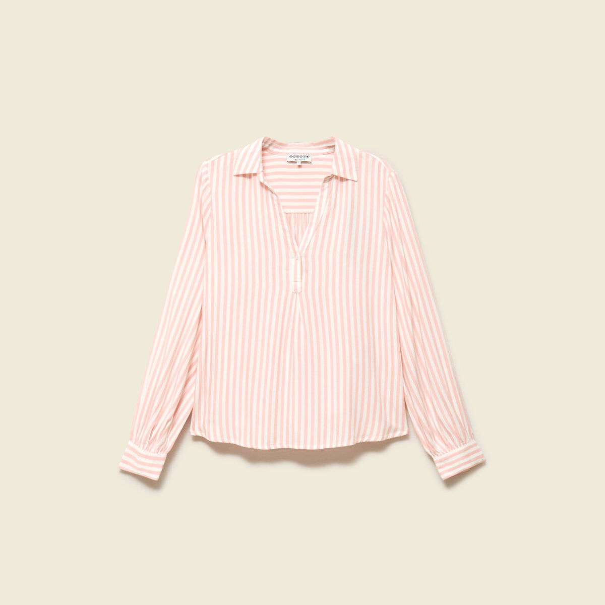 Blouse manches longues rose clair femme
