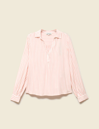 Blouse manches longues rose clair femme