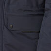 Parka droite à capuche bleu foncé homme