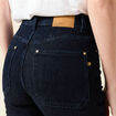 Jeans flare taille haute denim brut femme