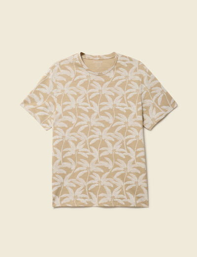 T-shirt manches courtes beige moyen homme