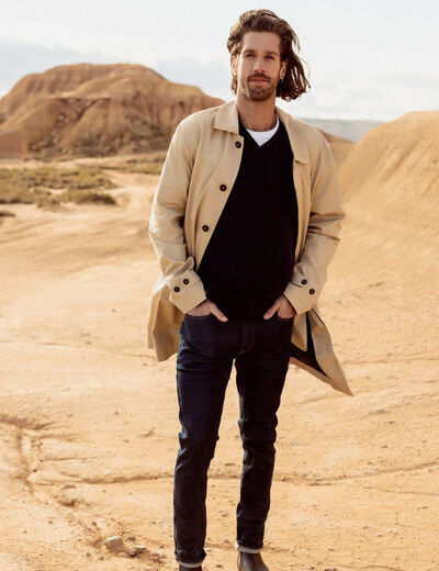 Trench éco-responsable beige homme