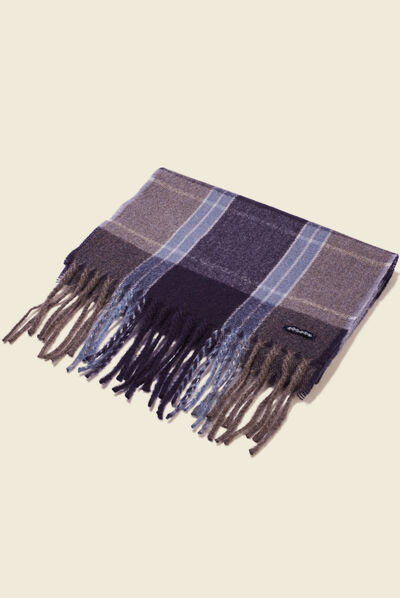 Écharpe à franges bleu clair homme
