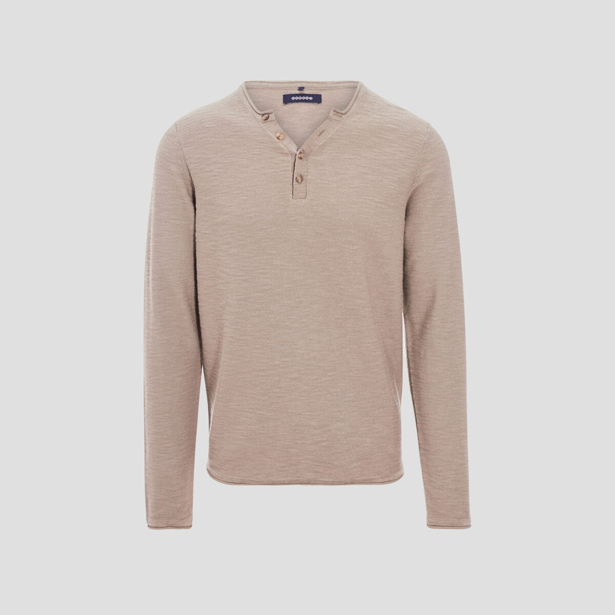 Pull manches longues vert kaki homme