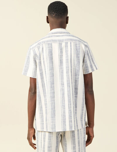 Chemise manches courtes ecru homme