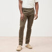 Jeans slim 5 poches vert kaki homme