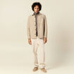 Surchemise boutonnée beige homme