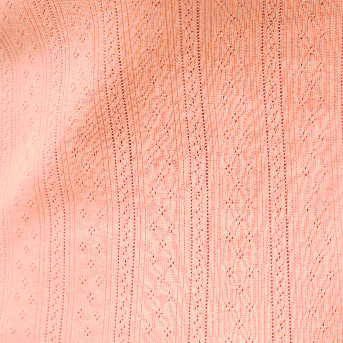 D&eacute;bardeur droit court col rond rose corail femme