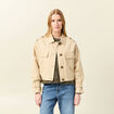 Blouson oversize beige femme