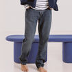 Jeans straight en coton longueur 32 denim stone homme