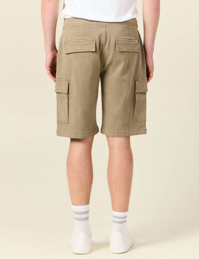 Bermuda éco-responsable taupe homme