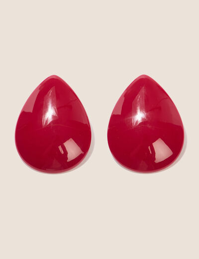 Boucles d'oreilles rose fushia femme