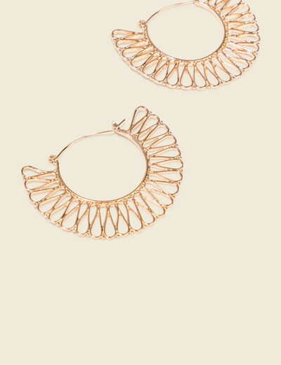 Boucles d'oreilles créoles couleur or femme