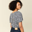 T-shirt manches courtes bleu femme