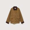 Parka oversize courte col classique camel femme