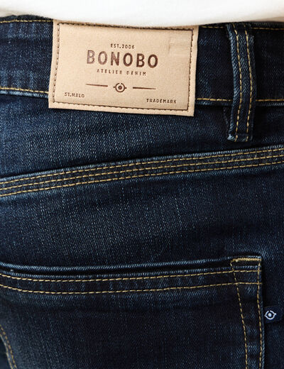 Jeans straight éco-responsable denim brut homme
