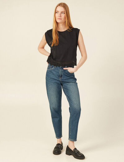 T-shirt éco-responsable noir femme