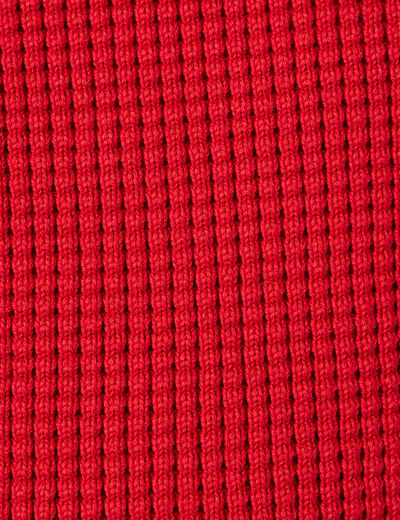 Pull manches longues col rond rouge fonc&eacute; homme
