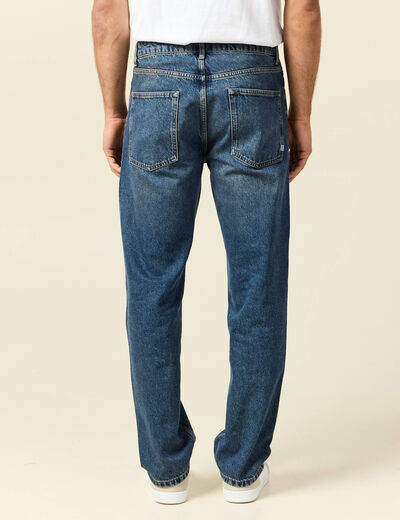 Jeans large longueur 32 en coton bleu homme