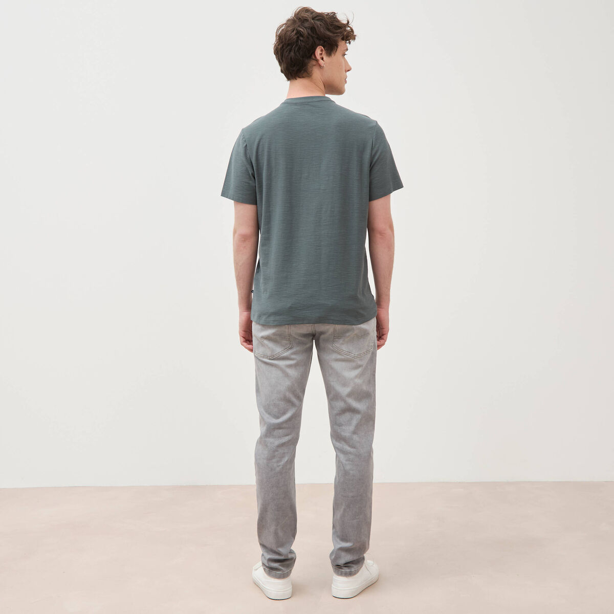 T-shirt manches courtes vert kaki homme