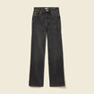 Jeans large taille haute denim snow gris femme