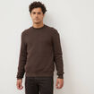 Sweat manches longues marron homme