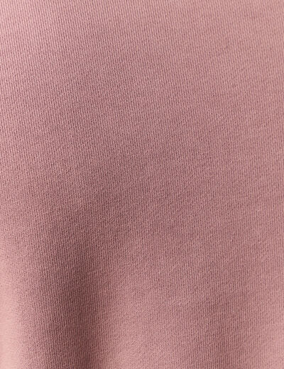 Sweat manches longues en coton vieux rose homme