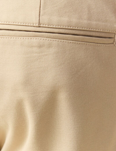Pantalon chino stretch beige homme