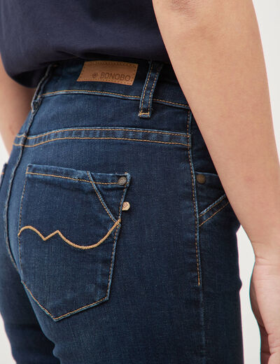 Jeans slim 7/8&egrave;me denim brut femme