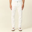Jeans straight taille tapered denim blanc homme