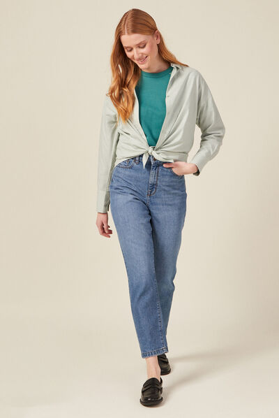 Jeans straight denim used femme