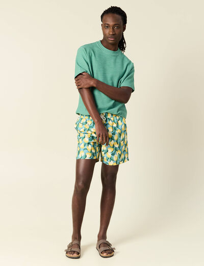 Short de bain bleu gris homme
