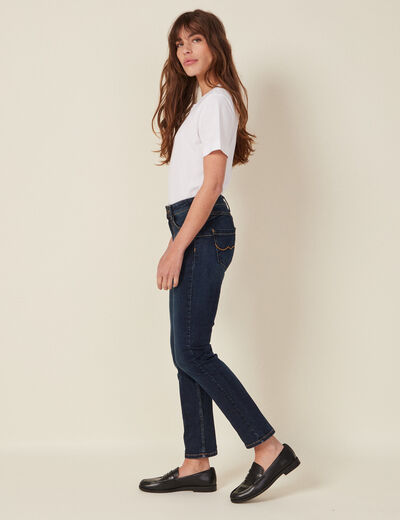 Jeans regular 7/8ème denim brut femme