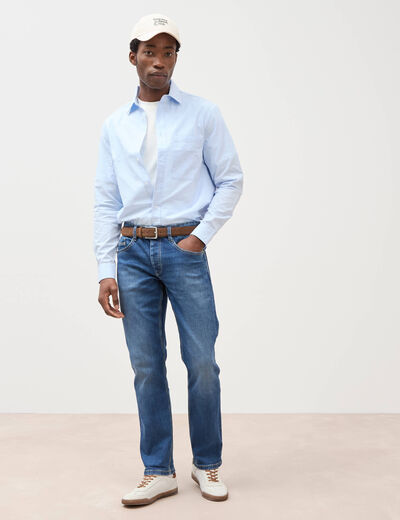 Jeans straight longueur 32 denim stone homme
