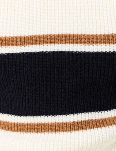 Pull manches longues fabriqué en France ecru homme