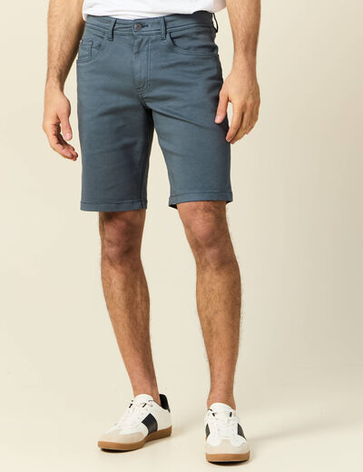Bermuda droit 5 poches vert foncé homme
