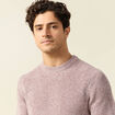 Pull manches longues vieux rose homme